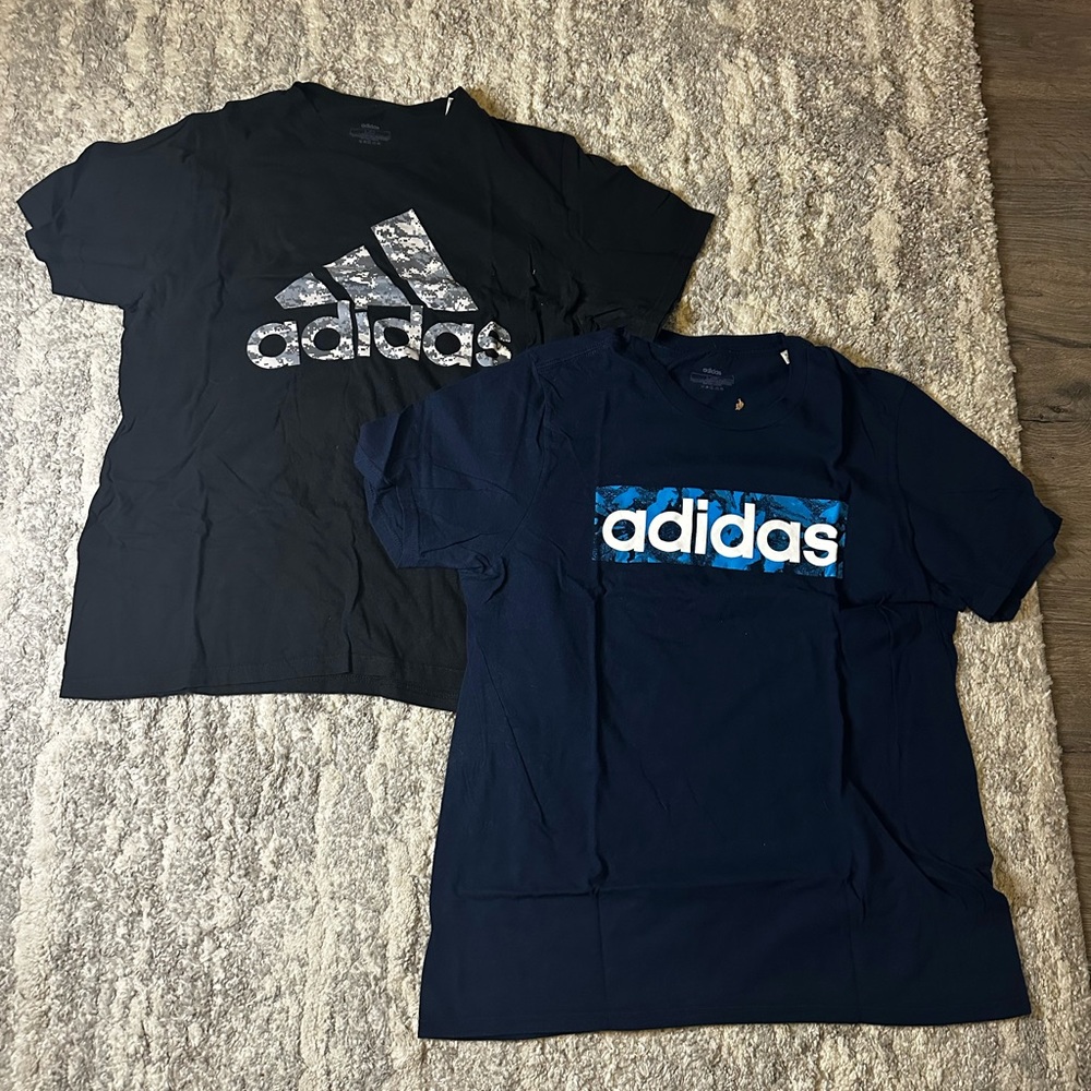 Adidas Men’s Black and Navy T-Shirts (2 of them)